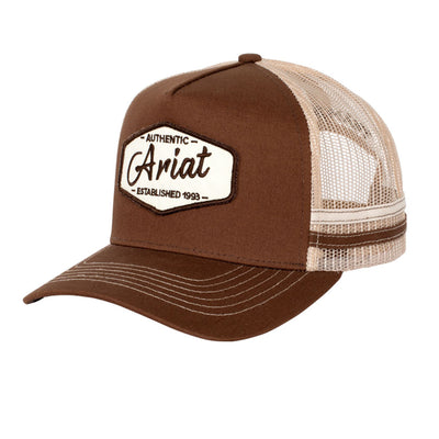 Ariat | Trucker Cap | EST Patch | Dachshund Brown