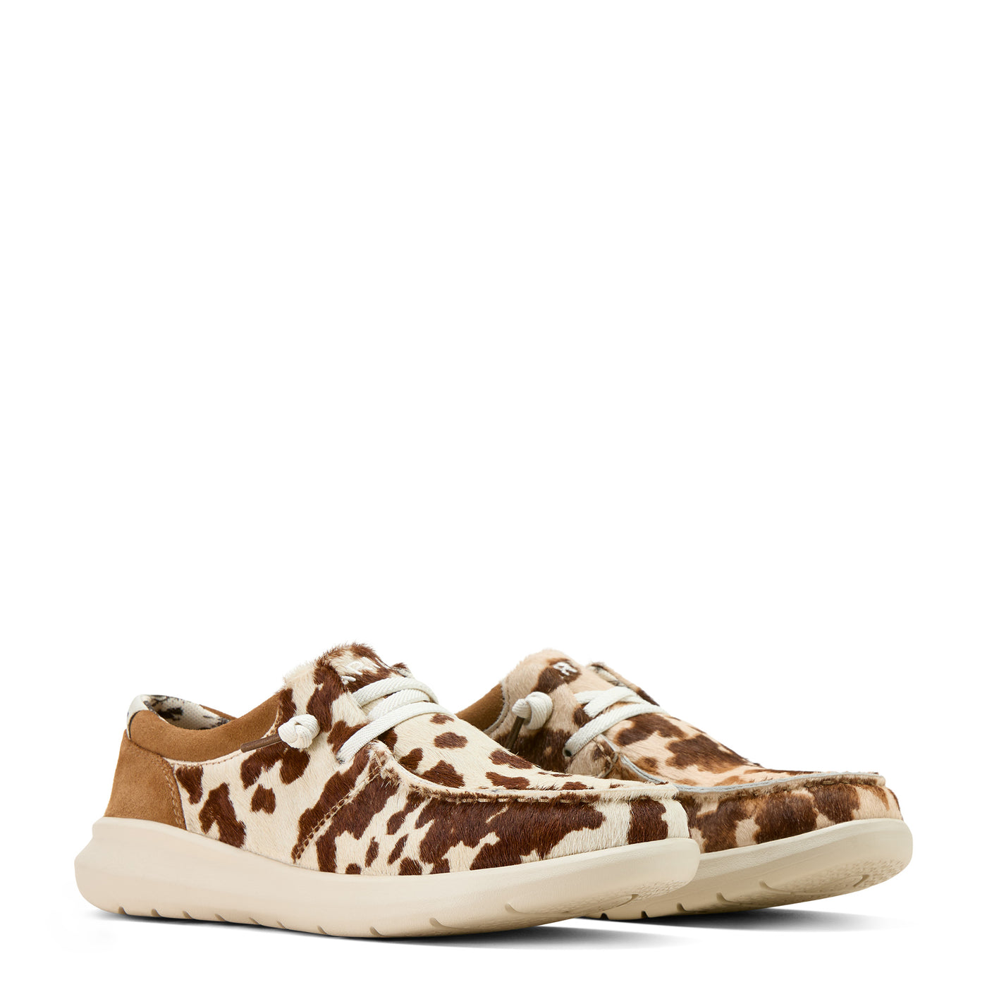 Ariat | Women's Hilo | Tan and White Brindle Hair On/Dark Tan Suede