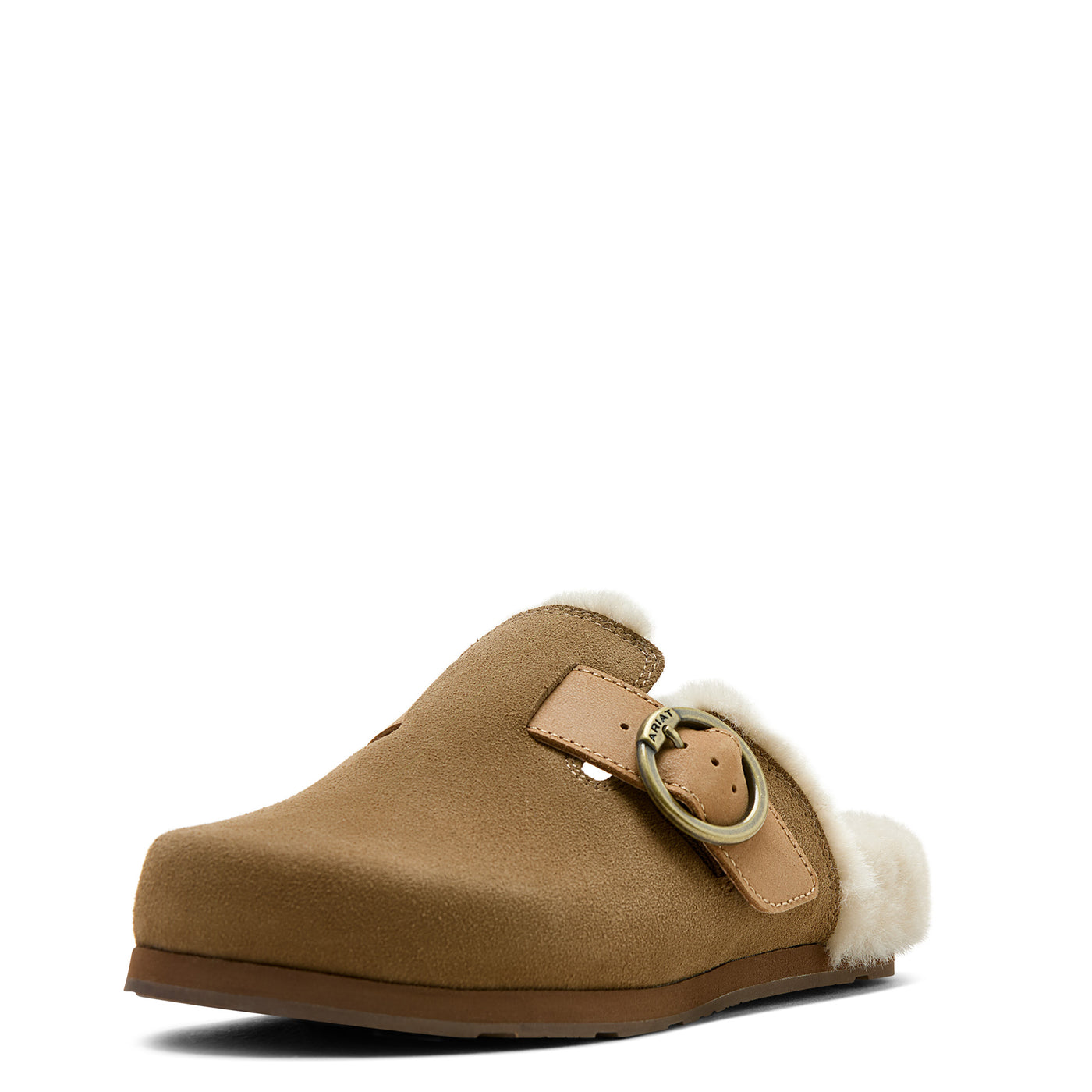 Ariat | Women's Country Mule Sherpa | Ranch Brown Suede