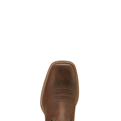 Ariat | Men's Sport Outdoor | Cowboy Boot | Brown Oiled Rowdy/Tack Green
