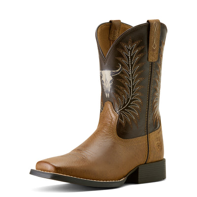 Ariat | Kids Stampede Western Boot | Desert Brown