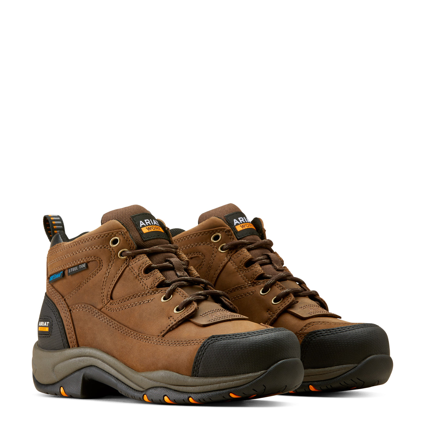 Ariat | Women's Duraterrain Waterproof Steel Toe | Distressed Brown