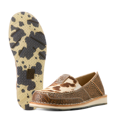 Ariat | Women's Cruiser | Tan Floral Emboss/Tan and White Brindle Hair On