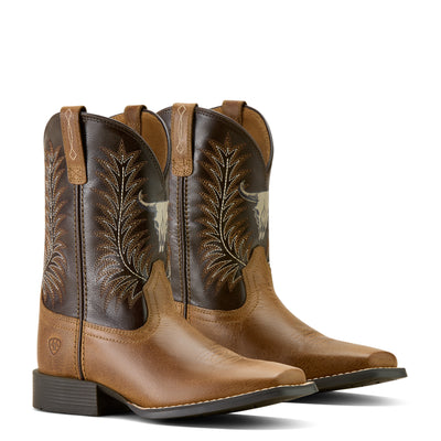 Ariat | Kids Stampede Western Boot | Desert Brown