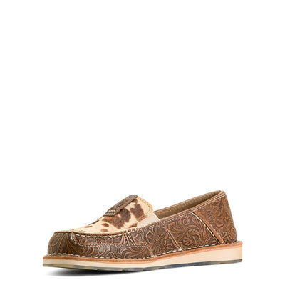 Ariat | Women's Cruiser | Tan Floral Emboss/Tan and White Brindle Hair On