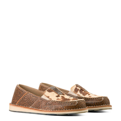 Ariat | Women's Cruiser | Tan Floral Emboss/Tan and White Brindle Hair On
