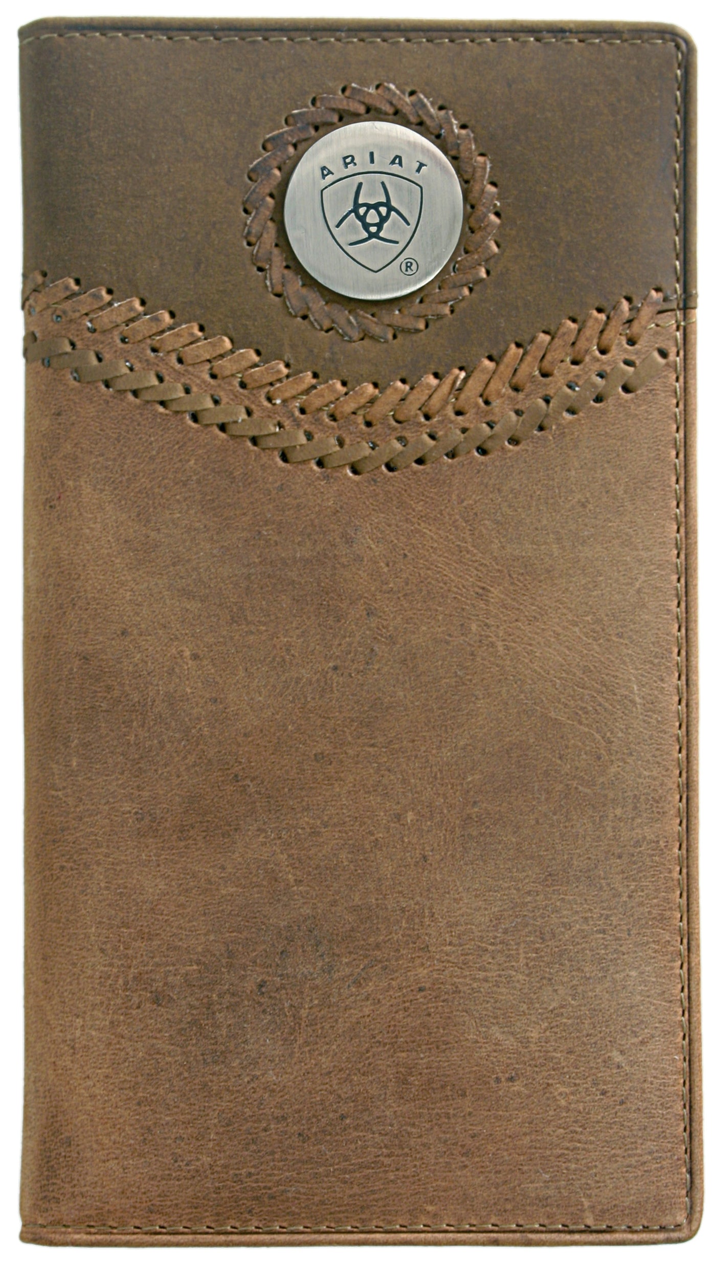 Ariat Rodeo Wallet | Two-toned accents | Chocolate/Tan