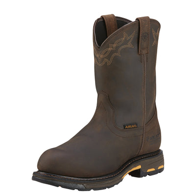Ariat | Men's WorkHog® Pull On CT Oily Distressed Brown - Outback Traders Australia