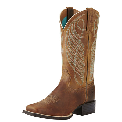 Ariat Boots | Women's Western Cowgirl | Round Up Wide Square Toe | Front | Outback Traders Australia