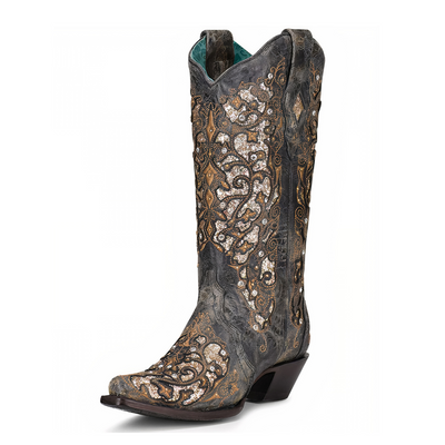 Corral | Women's Studs and Crystals | Black Inlay - Outback Traders Australia