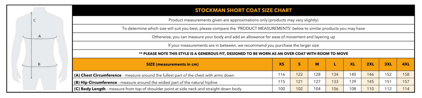 Burke & Wills New Stockman Short Coat I Bronze - Outback Traders Australia