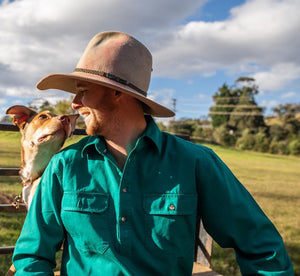 Burke & Wills Men's Flinders Shirt | Green - Outback Traders Australia