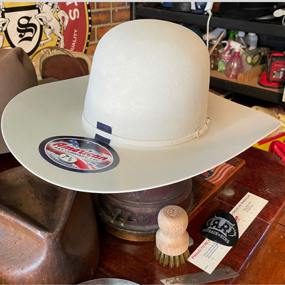 American Hat Co. 15-20X Silver Sand Open Crown - Outback Traders Australia