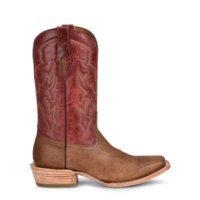 Corral Men's | Tan/Red Tapered Square Toe - Outback Traders Australia