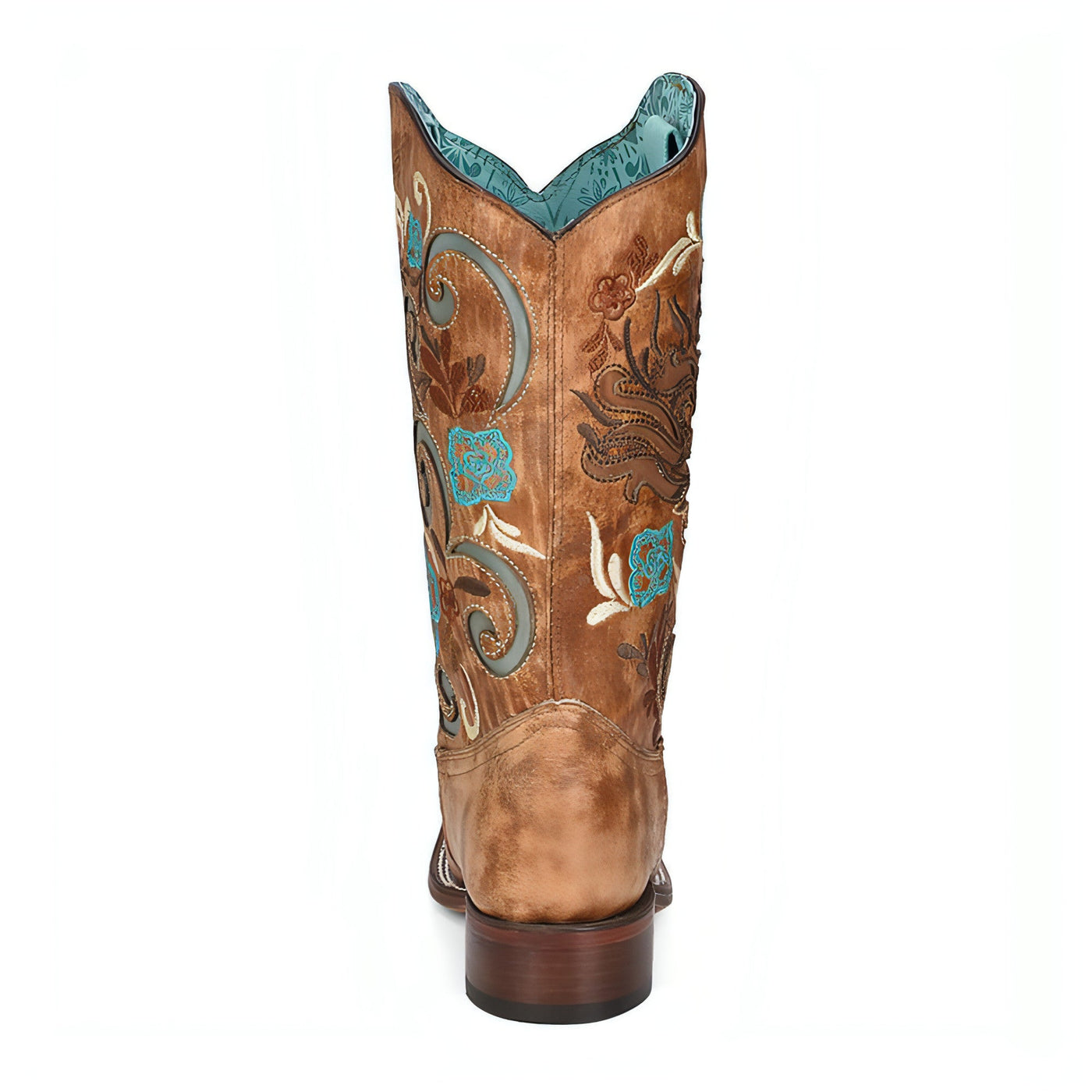 Corral | Horse Inlay & Multicolor Embroidery Sq.Toe | Sand - Outback Traders Australia