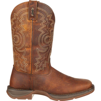 Durango | Men's Rebel Steel Toe Pull-On Western Boot | Brown - Outback Traders Australia