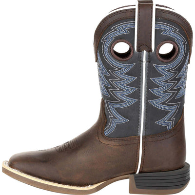 Durango | Kid's Lil' Rebel Pro Western Boots | Belgian Brown / Denim Blue - Outback Traders Australia