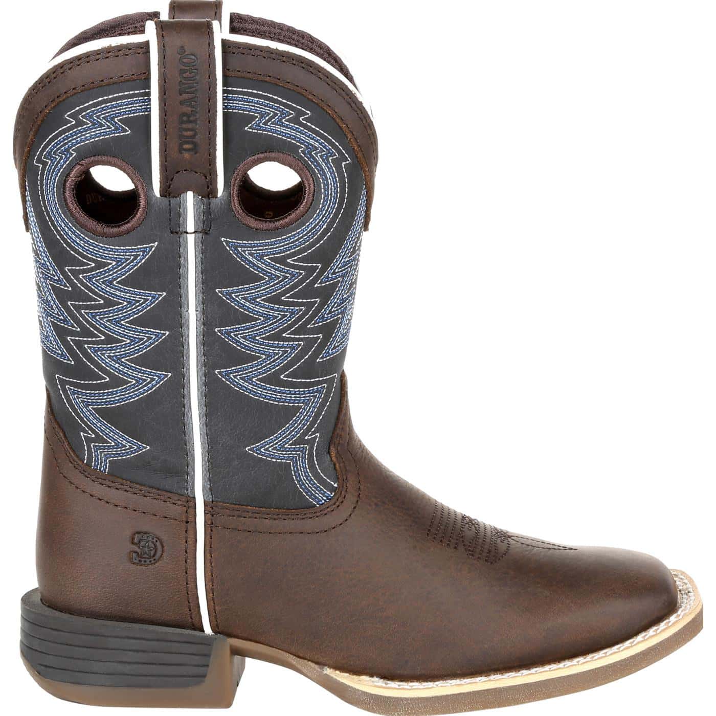 Durango | Kid's Lil' Rebel Pro Western Boots | Belgian Brown / Denim Blue - Outback Traders Australia