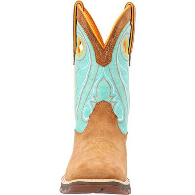 Durango | Lady Rebel 10" Women's Western Boot | Dusty Brown / Sky Blue - Outback Traders Australia