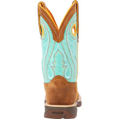 Durango | Lady Rebel 10" Women's Western Boot | Dusty Brown / Sky Blue - Outback Traders Australia