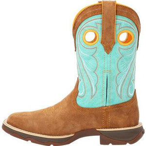 Durango | Lady Rebel 10" Women's Western Boot | Dusty Brown / Sky Blue - Outback Traders Australia