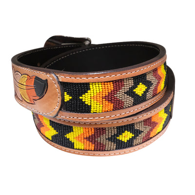 Outback King | Feather Beaded Western Belt - Outback Traders Australia