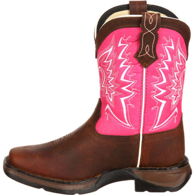 DURANGO | Kids Let Love Fly Western Boot | Brown / Pink - Outback Traders Australia