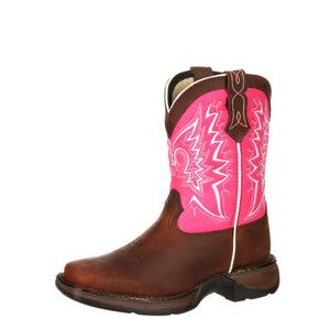 Durango | Big Kid Let Love Fly | Western Boot | Brown / Pink - Outback Traders Australia