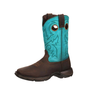 Durango |  Lady Rebel Women's Western Boot |  Brown / Turquoise - Outback Traders Australia