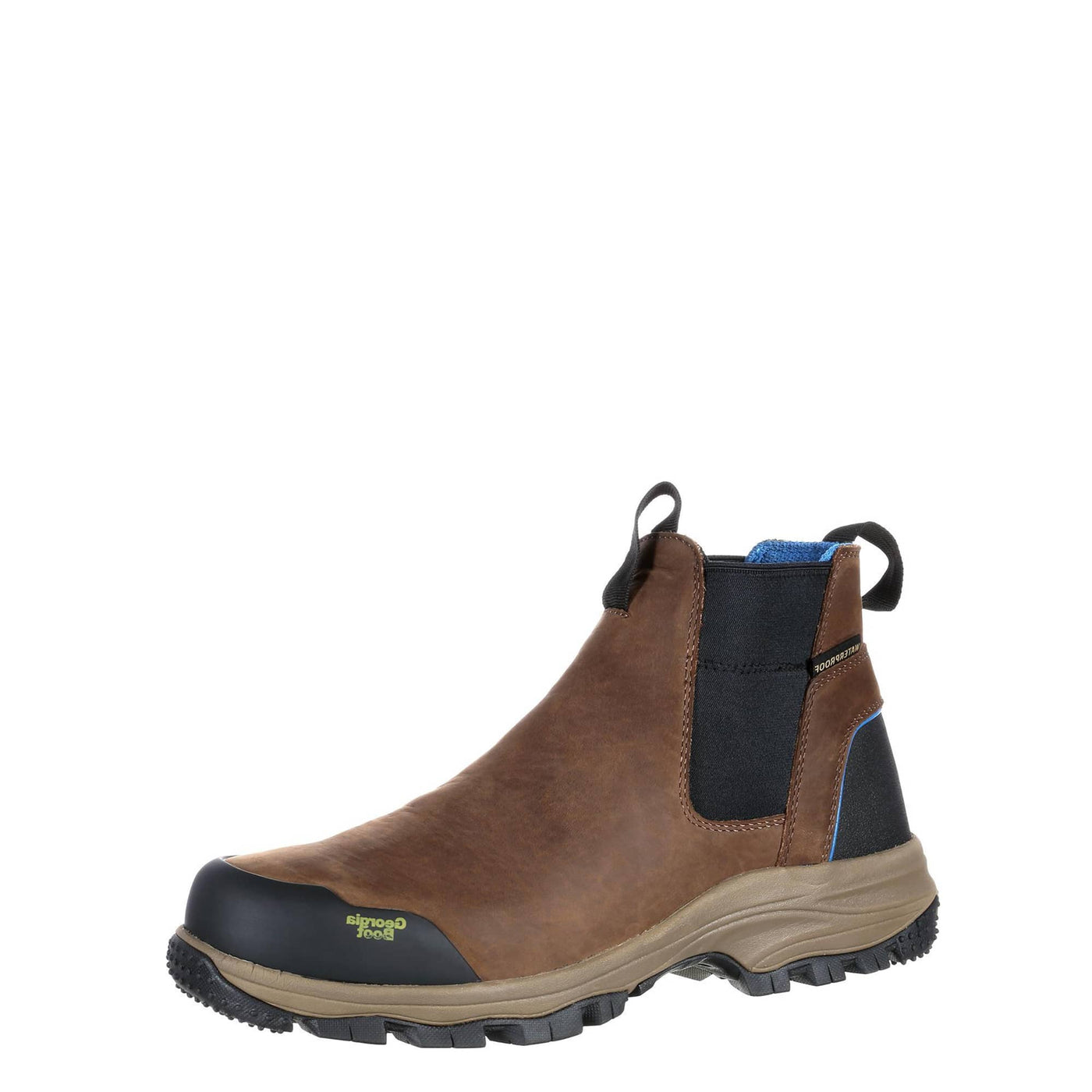 Georgia | Men's Blue Collar Chelsea Waterproof Work Romeo Boot | Brown - Outback Traders Australia