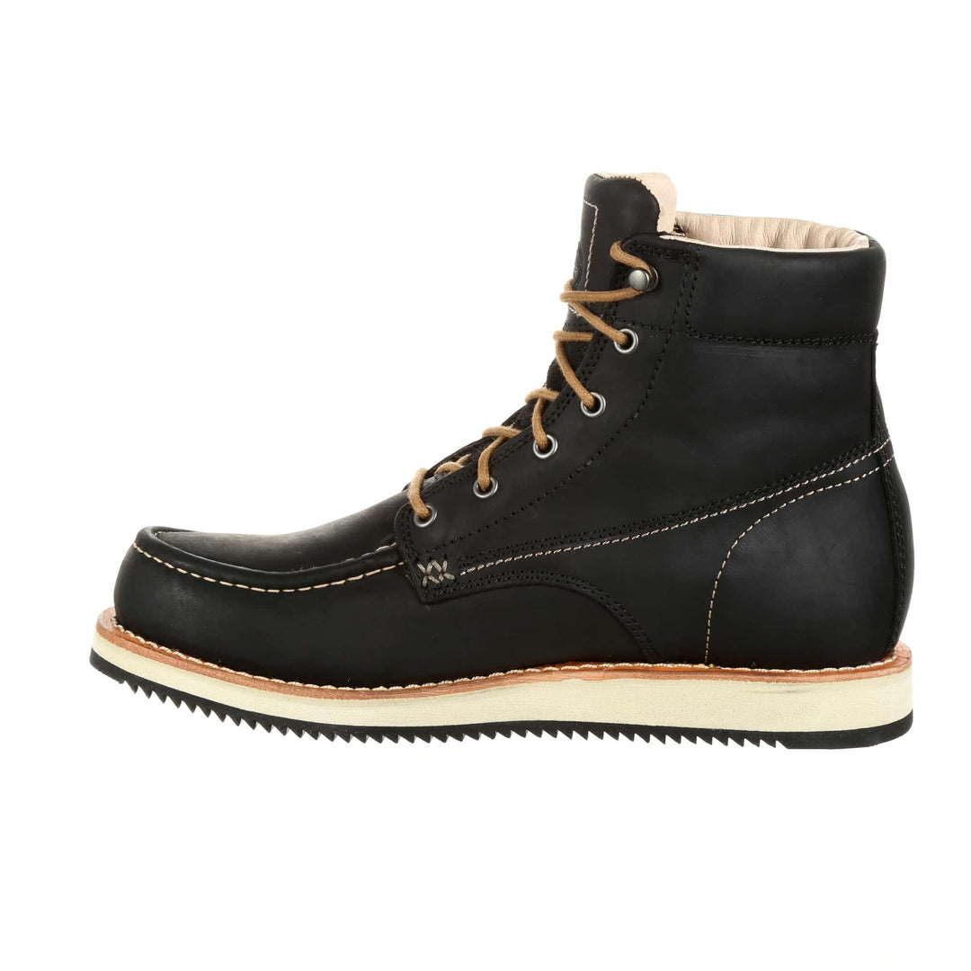 Georgia Boot Small Batch Wedge Men\'s Size 9.5 M Black Leather Lace Up Georgia Boot Men main image 3