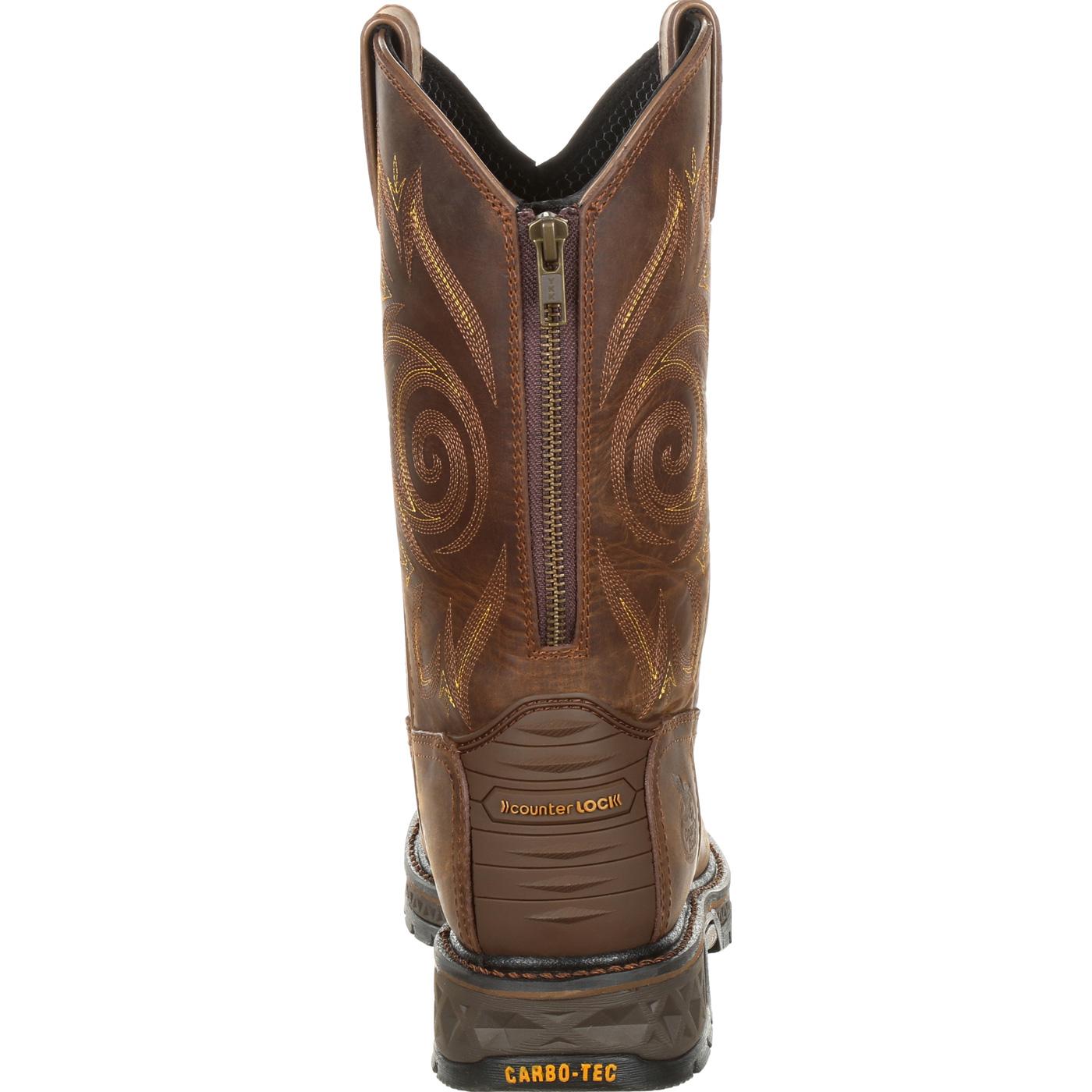 Georgia | Men's Carbo-Tec LT Composite Toe Waterproof Work Wellington Boot |Brown - Outback Traders Australia