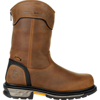 Georgia | Men's Carbo-Tec LTX Waterproof Composite Toe Pull-On Boot | Black / Brown - Outback Traders Australia