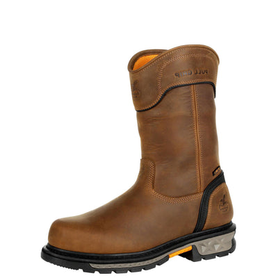 Georgia | Men's Carbo-Tec LTX Waterproof Composite Toe Pull-On Boot | Black / Brown - Outback Traders Australia