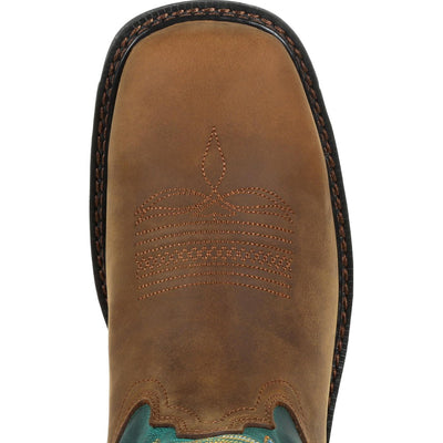 Georgia | Women's Carbo-Tec LT Waterproof Pull-On Boot | Brown / Teal - Outback Traders Australia