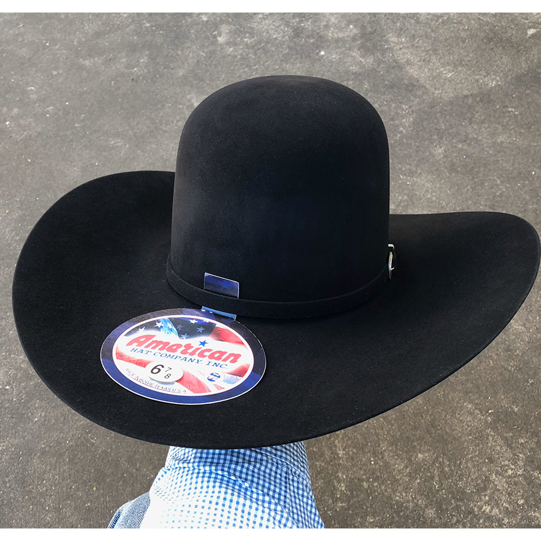 American Hat Co. 7X Black Open Crown - Outback Traders Australia