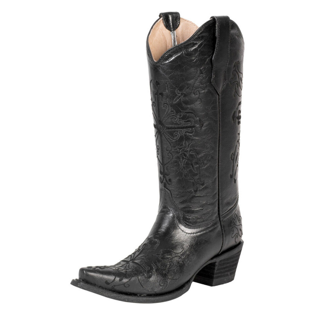 Circle G Cross Embroidery Black