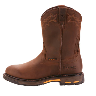 Ariat | Men's WorkHog® Pull-On H2O Oily Distressed Brown - Outback Traders Australia