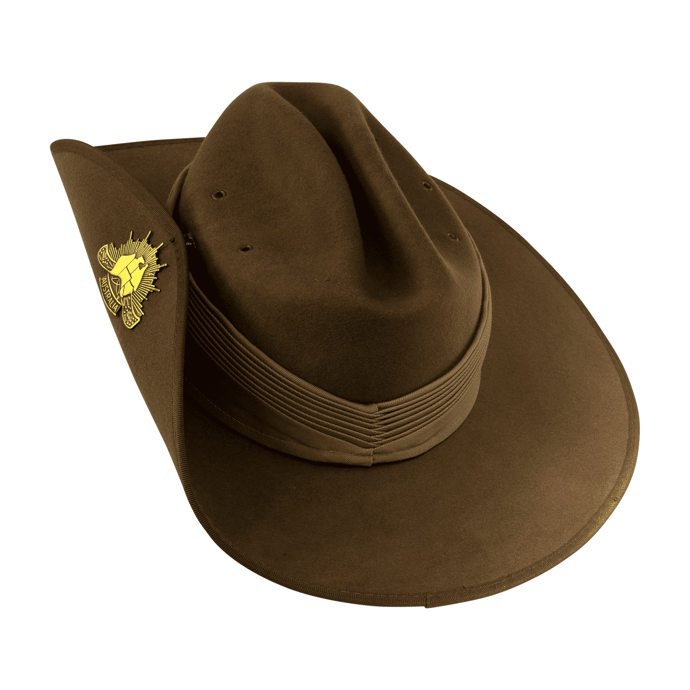 Statesman | Military Hat Wool Felt | Khaki - Outback Traders Australia
