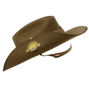 Statesman | Military Hat Pure Furfelt | Khaki - Outback Traders Australia