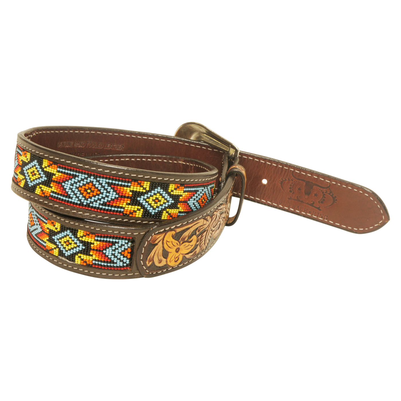 Outback King | Multi Colour Beaded Western Belt - Outback Traders Australia