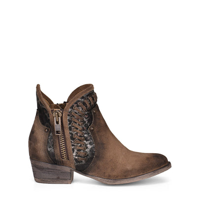 Circle G | Woven & Studs Bootie | J Toe | Taupe
