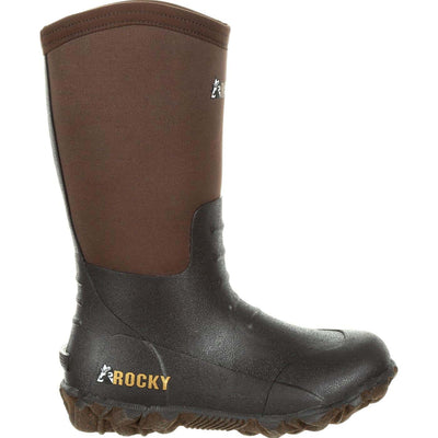 Rocky | Kids' Core Rubber Outdoor Boot | Brown - Outback Traders Australia