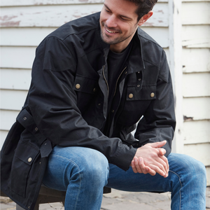 Burke & Wills Men's Biker Jacket | Black - Outback Traders Australia