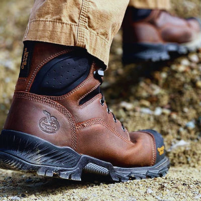 Georgia | Men's Rumbler Composite Toe Waterproof Work Boot | Black / Brown - Outback Traders Australia