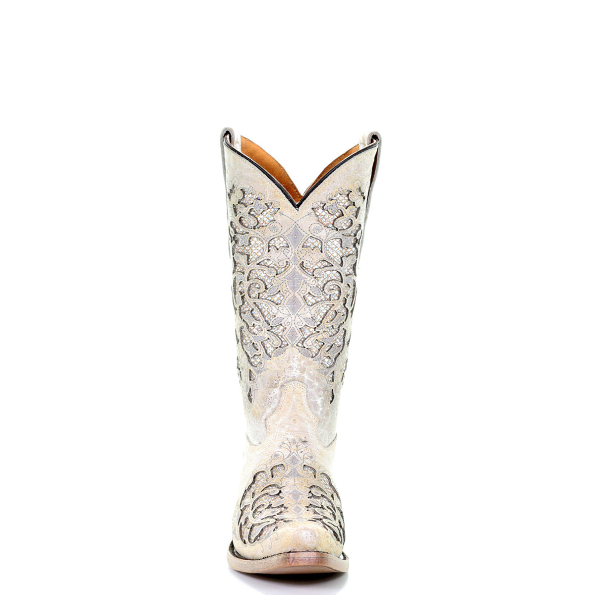 Corral Teen's| Glitter Inlay | Embroidery | White