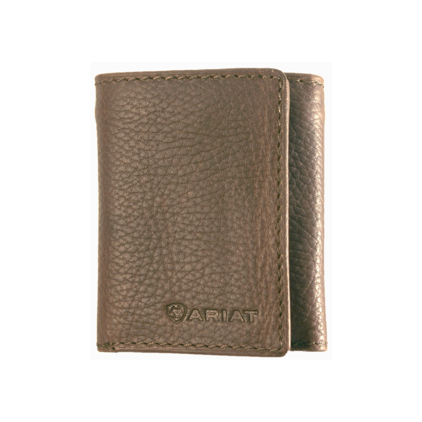 Ariat Tri-Fold Wallet | Distressed Brown | Logo - Outback Traders Australia
