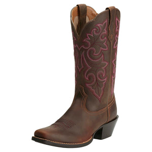 Ariat Boots | Women's Western Cowgirl | Round Up Square Toe | Front | Outback Traders Australia