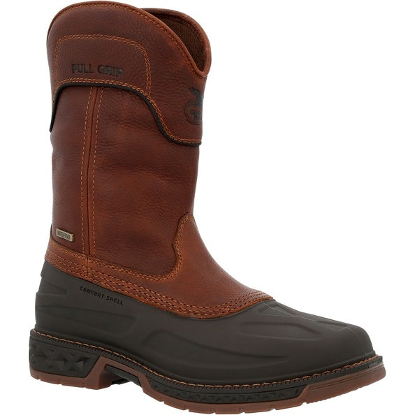 Georgia | Men's Carbo-Tec LTR Waterproof Pull-On Boot | Brown - Outback Traders Australia