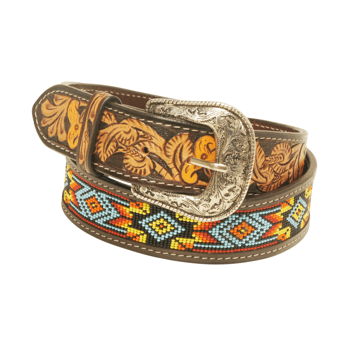 Outback King Beaded Western Belt Multi-Colour - Main Image